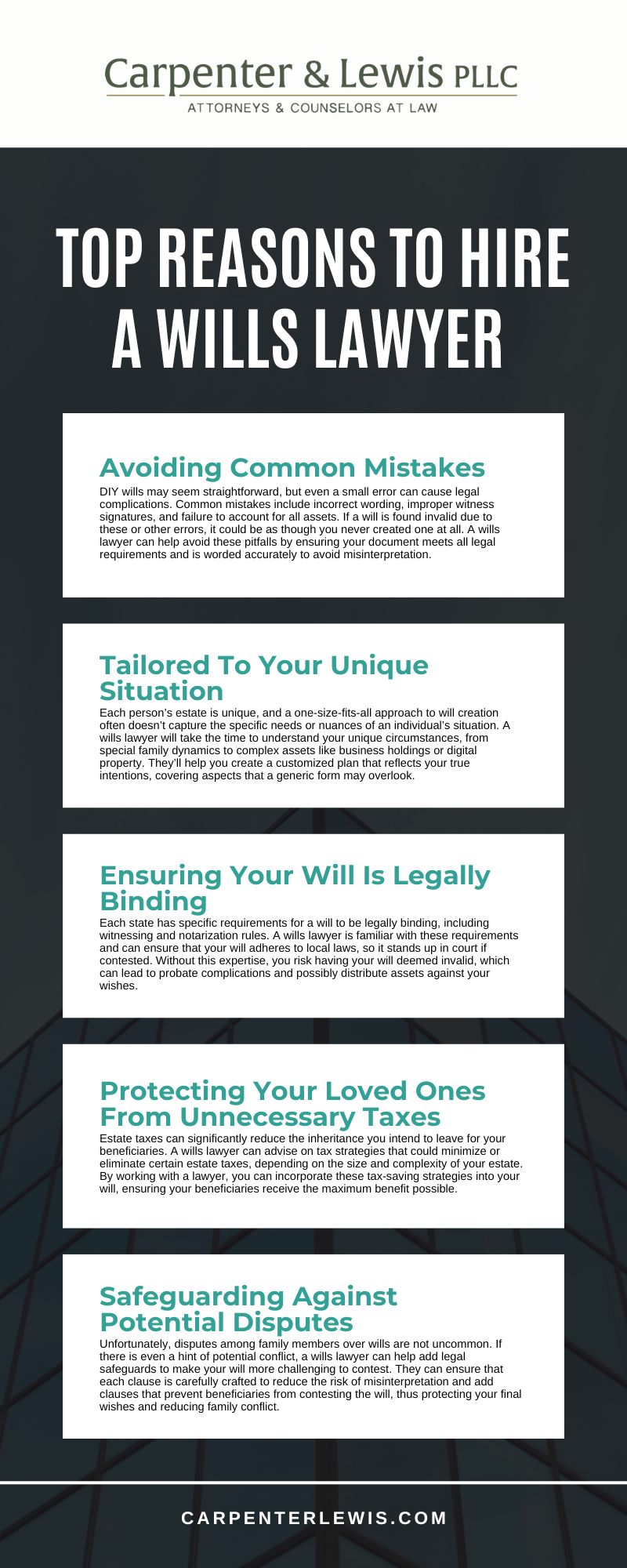 Top Reasons To Hire A Wills Lawyer infographic