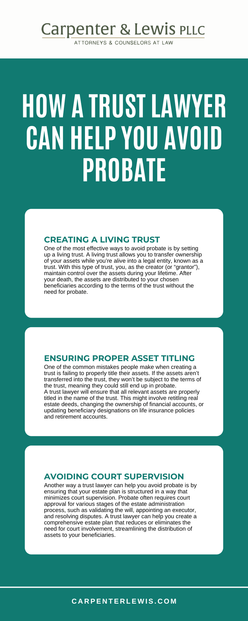 How A Trust Lawyer Can Help You Avoid Probate Infographic